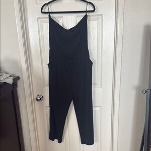 Express Black strapless crop jumpsuit size large